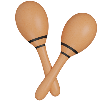 3d render of Maracas icon png