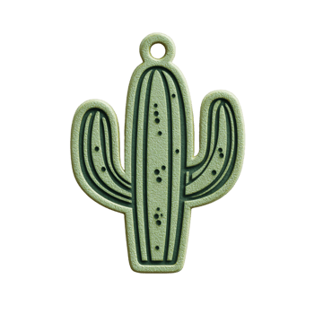 Cactus Shape Icon with Simple Design in Green Color Palette png