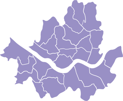 Doodle freehand drawing of Seoul city map. png