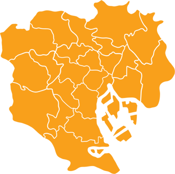 Doodle freehand drawing of Tokyo city map. png