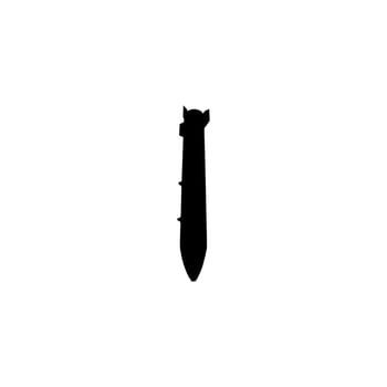Atomic Bomb Silhouette, can use for Art Illustration, Icon, Symbol, Pictogram, News Illustration, or Graphic Design Element. Flat and Editable vector