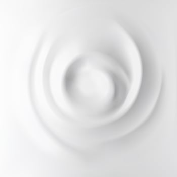 Sour cream or yogurt swirl with smooth white texture and top view of creamy wave background for dairy and cosmetic design. Whipped dairy product and fresh mousse blend isolated vector