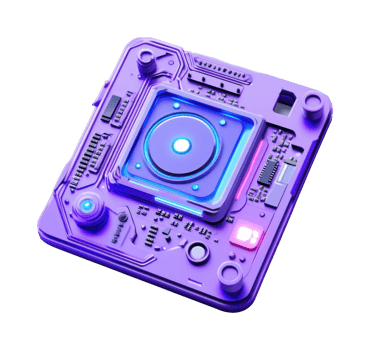 Futuristic circuit board with glowing blue accents in close-up view png