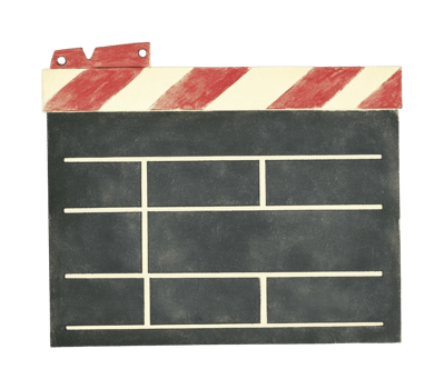 Blank film clapperboard for movie production scene png