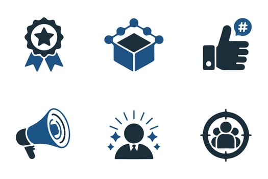 Essential icons for successful marketing and business strategy. vector
