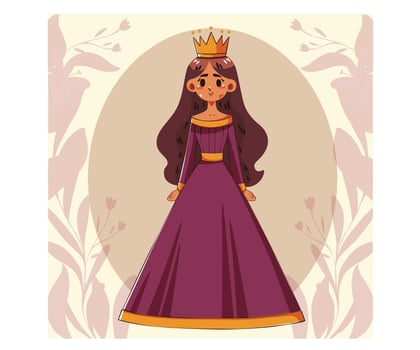 Princess Character Illustration vector