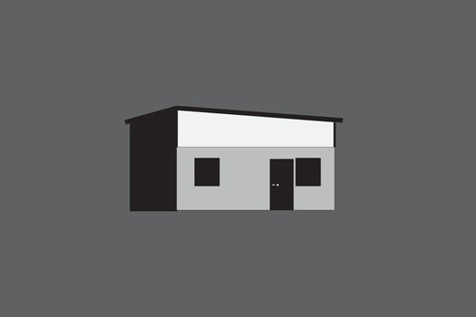 flat pharmacy storefront , health services building icon with grey background vector