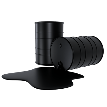 3d render of oil drum with spilled oil. environmental pollution png