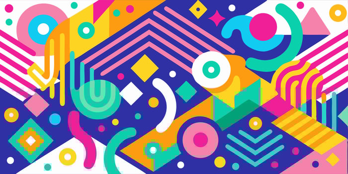 Abstract Geometric Background Colorful Shapes and Lines vector
