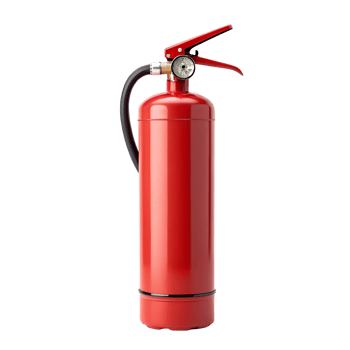 A meticulously crafted shot showcasing a vibrant fire extinguisher png