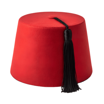 A traditional red fez hat with a black tassel, symbolic of heritage and cultural identity. Perfect for adding an authentic touch png