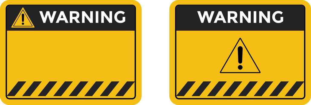 yellow warning caution sign. warning symbol. Notice icons vector