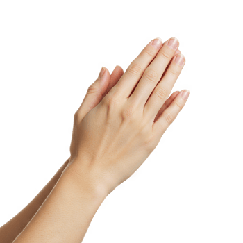 Praying hands on transparent background png