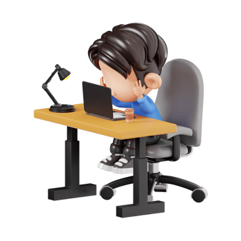 Boy Feeling Stress While Working png