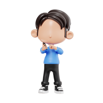 Boy Using Phone png