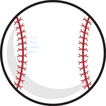 stylized baseball seam icons vector