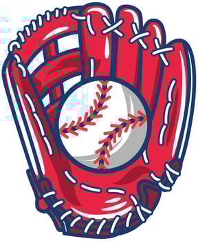 sports equipment baseball set vector