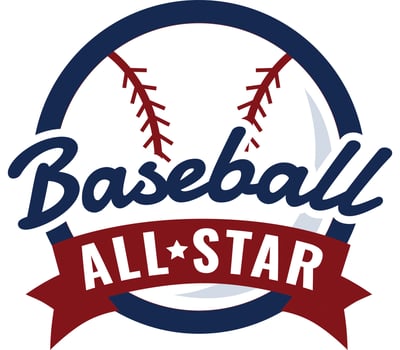 baseball badge with stars vector