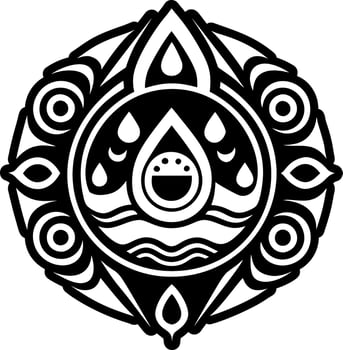 A glyph style icon of water symbol vector
