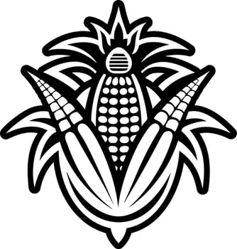 A glyph style icon of corn symbol vector
