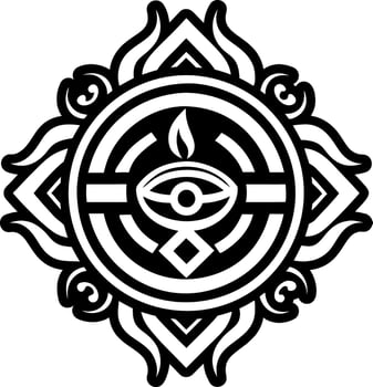 A solid style icon of smoke symbol vector