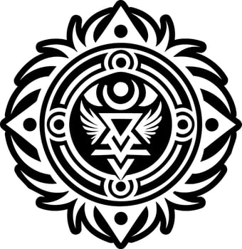 A solid style icon of spirit guide tattoo vector
