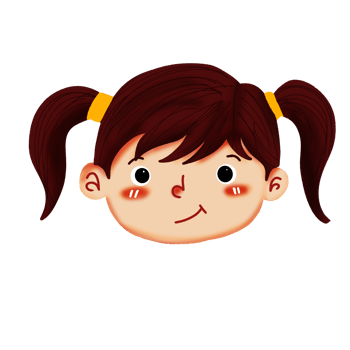A cartoon girl with pigtails and a ponytail png