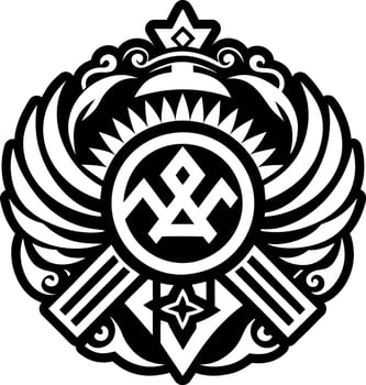 Solid icon showing jewish politics tattoo vector