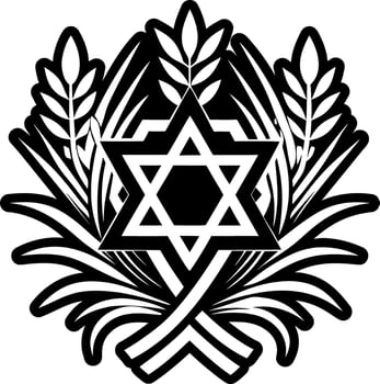 A solid icon depicting lulav symbol vector