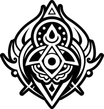 A filled style icon showing traditional amulet shape vector