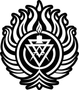 An icon depicting havdalah candle in glyph style vector