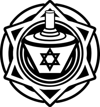 A filled style icon depicting hanukkah vector