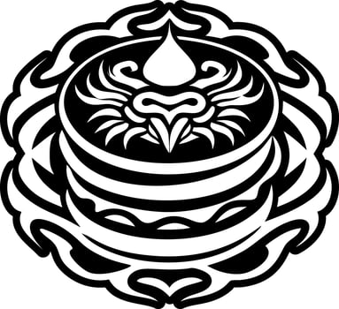 Glyph style icon showing pancakes artwork vector