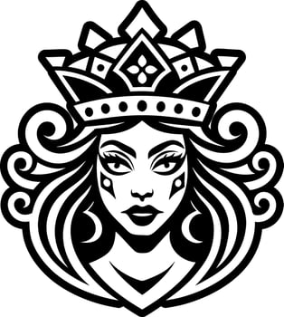 An icon showing queen esther in glyph style vector