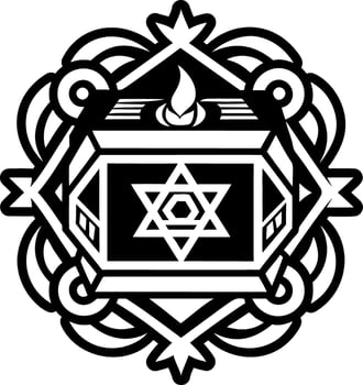 A glyph style icon showing religious symbol vector