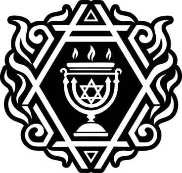 A filled style icon depicting sacred candles burning vector