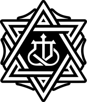 An icon depicting chai symbol in glyph style vector