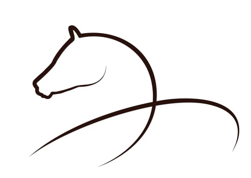 The stylized horse symbol. vector