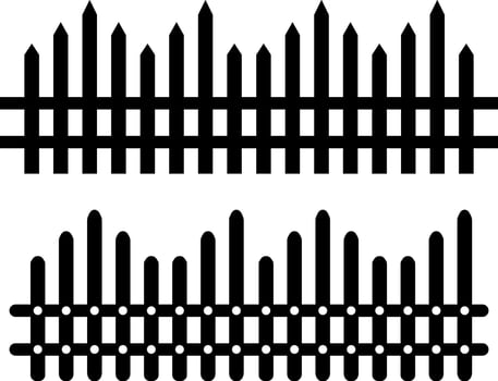 Fence icons set. Safety signs. repair and construction. stop sign. Garden fence icons vector