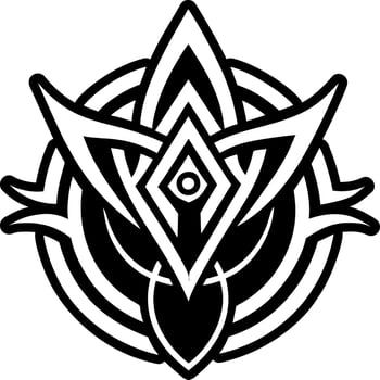 A filled style icon of brotherhood symbol tattoo vector