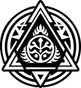 A glyph style icon of equilateral tattoo vector