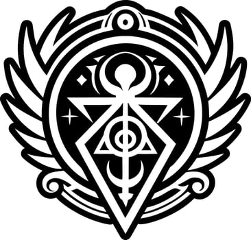 A glyph style icon of divine spirit symbol vector