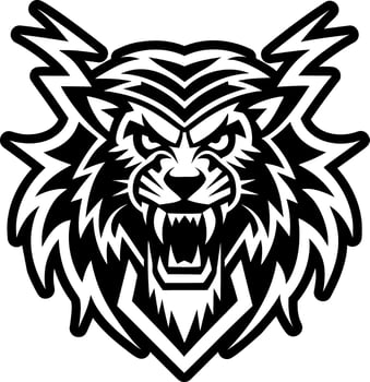 A solid style icon of animal roar symbol vector