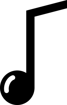 Black icon music note doodle png
