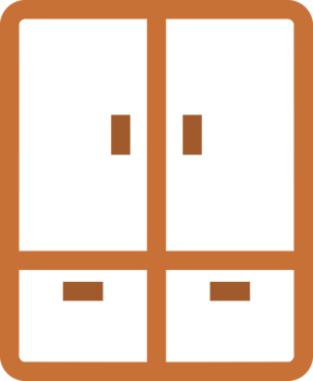 Brown wardrobe icon png