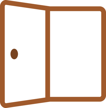 Brown escape door icon png