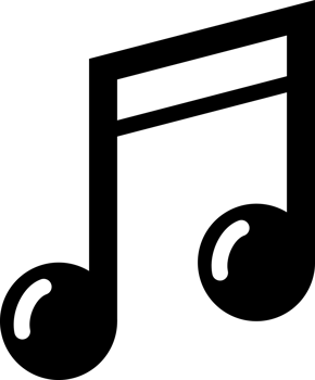 Black sign music note png