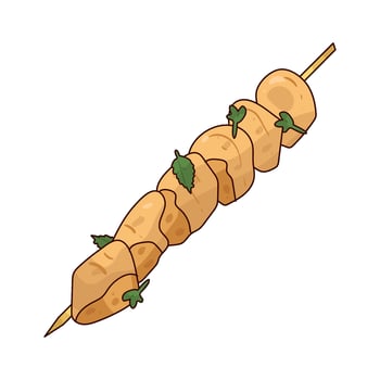 Chicken Souvlaki illustration vector