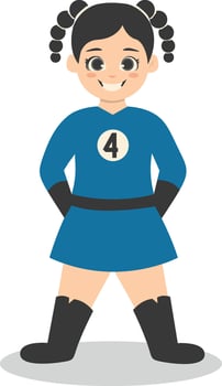 Children with Costume Superhero. Design Element vector