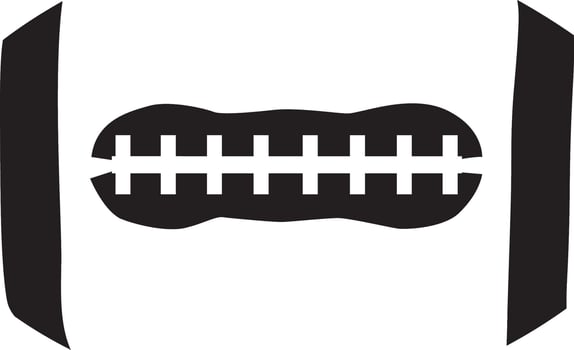 American Football Black and White Silhouete vector